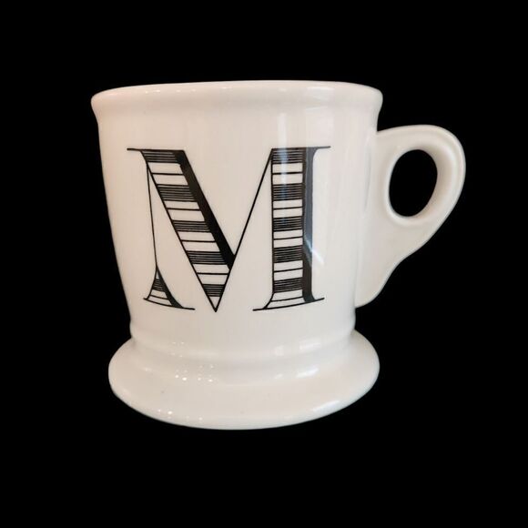Anthropologie M Monogram Mug Home Kitchen Vintage - Picture 1 of 4